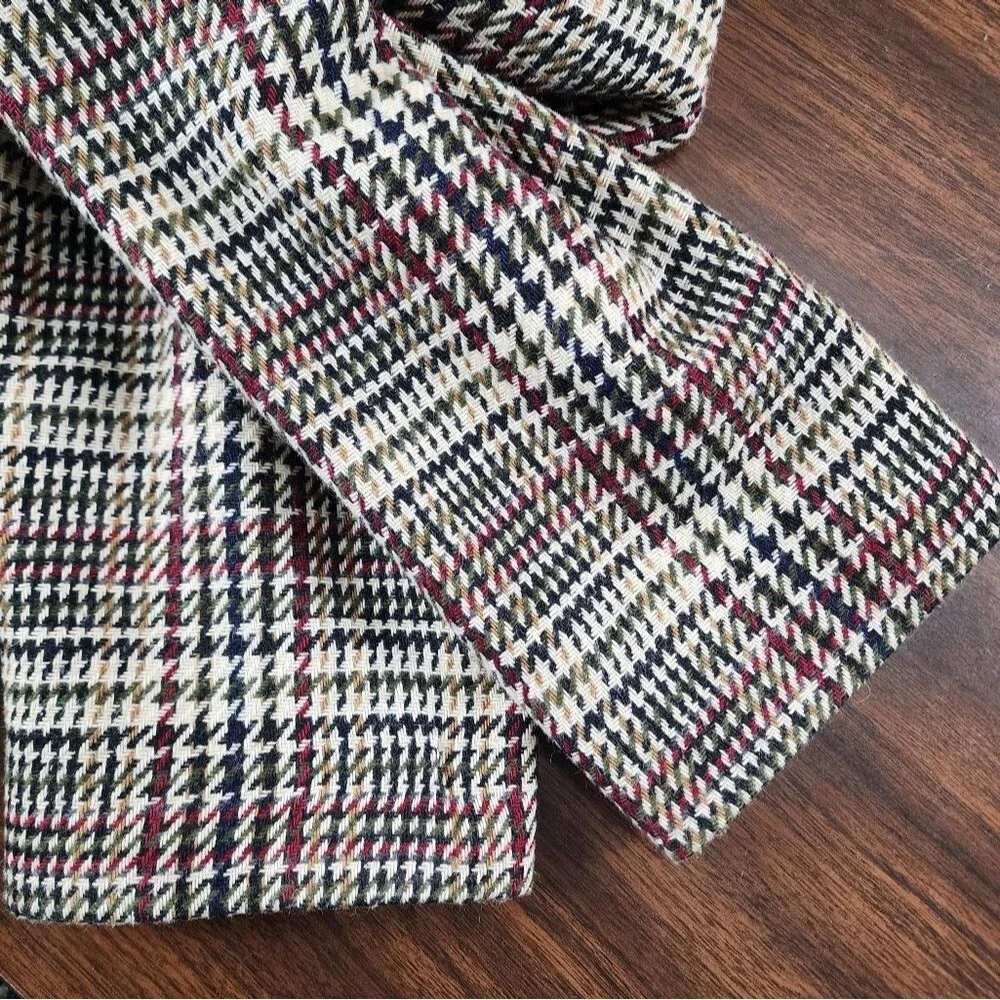 Sag Harbor Plaid Blazer Wool Blend Houndstooth Eclectic Grandpa Jacket Size 14 - Picture 15 of 16